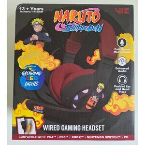 Naruto Shippuden Wired Gaming Headset - Compatible PS4 PS5 Xbox Switch PC